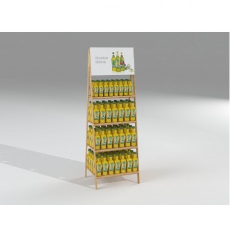 Ahşap Stand Raflı Çift Yönlü 017