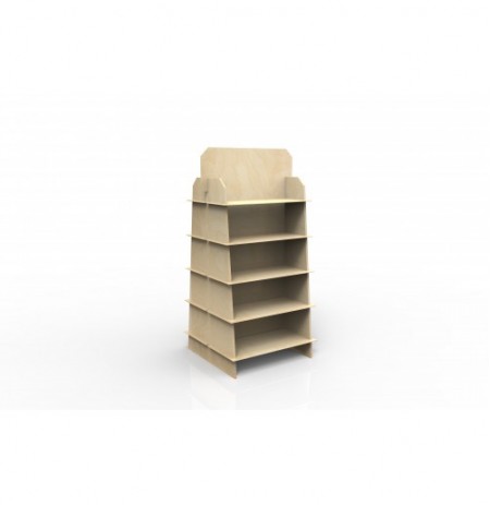 Ahşap Stand Raflı Çift Yönlü 019