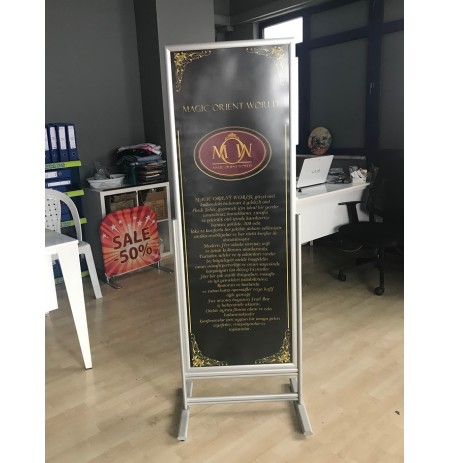 500X1400MM SÜRGÜLÜ AFİŞ STANDI TAM 