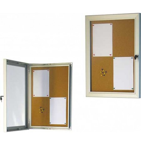 İlan Panosu 2A4 - 1 kilit (328X738mm)Mantar Zeminli 