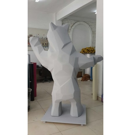 Strafor Köpük 3D - Beyaz Ayı Heykeli -08